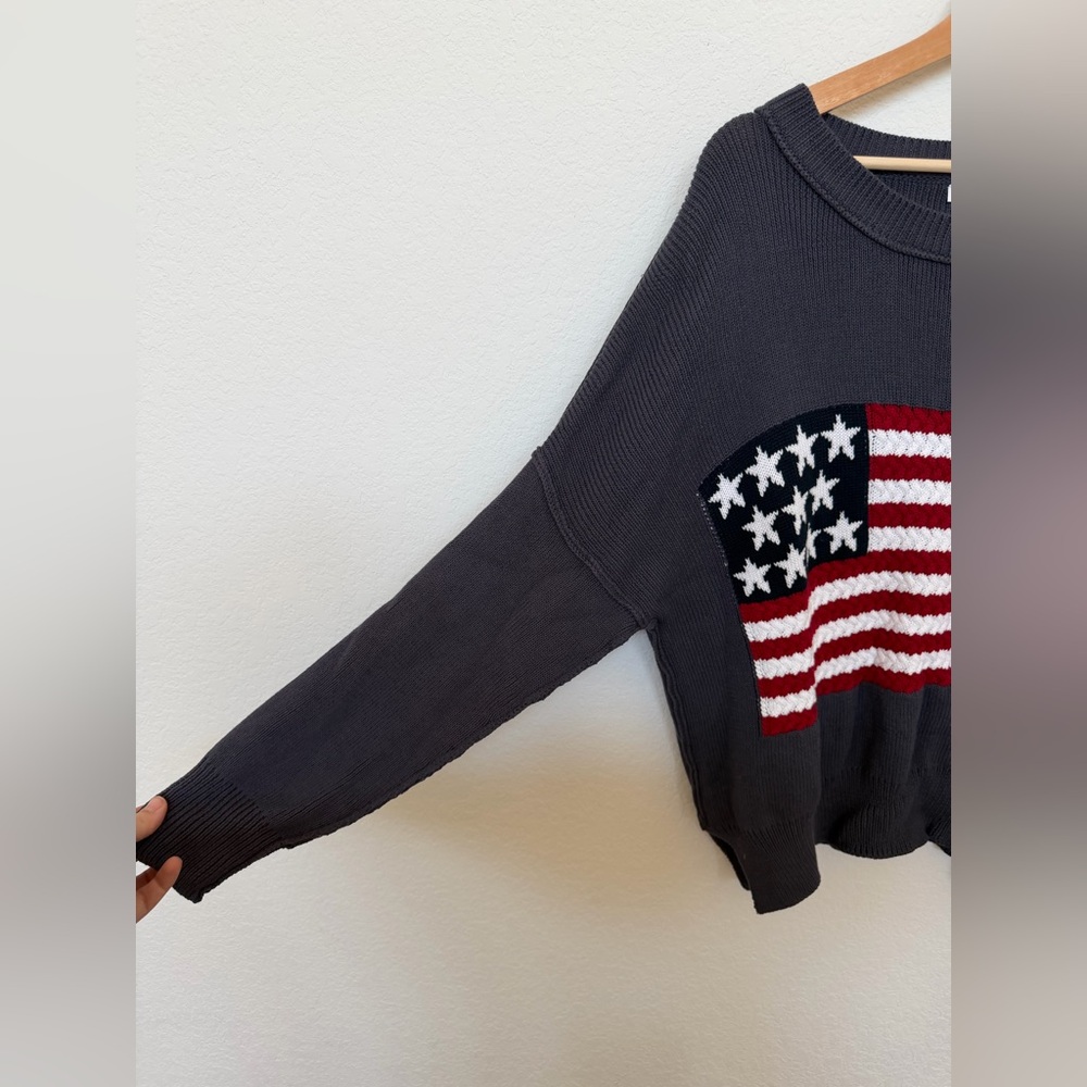 Miracle American Flag Knit Sweater Size M Americana - Picture 4 of 8